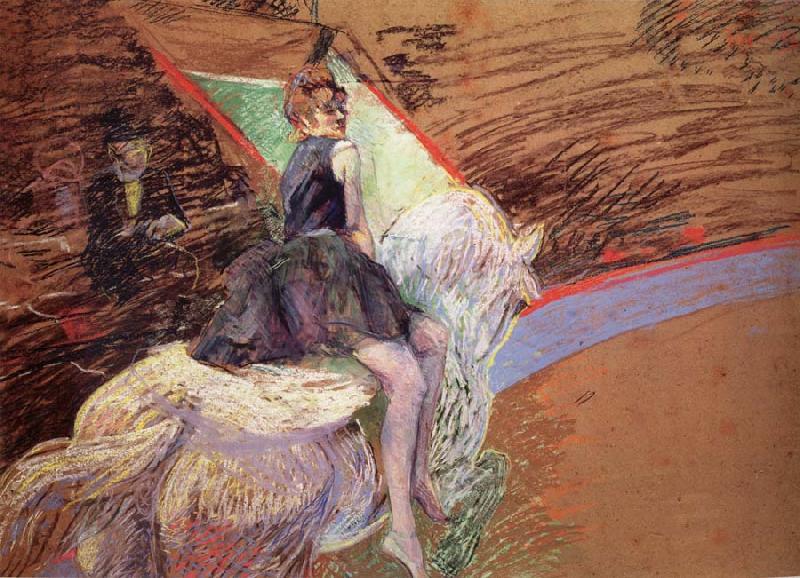 Henri  Toulouse-Lautrec in the circus Fernando, horseman on Weibem horse France oil painting art